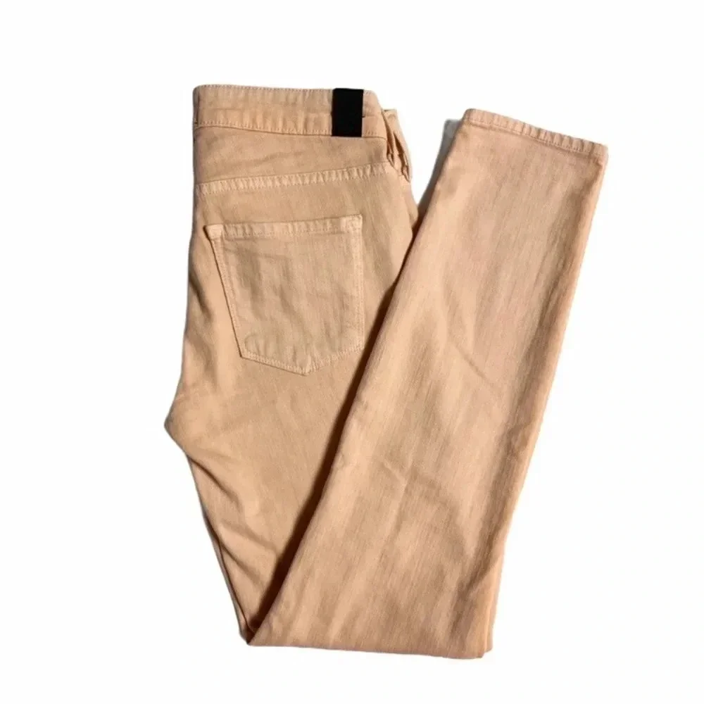 VINCE Dylan Ankle Skinny Jeans Coral Peach Coastal Stretch Casual Chic Size 25 - Picture 4 of 10